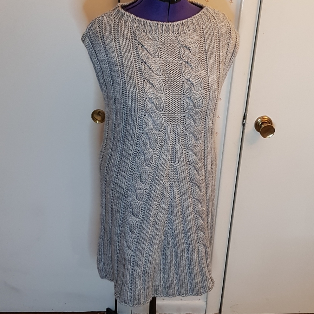 Cabled sweater dress